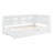 Wooden DayBed with Trundle, Storage Shelf & USB Charging Ports – Solid Pine & MDF, Grey/White, No Box Spring Needed-813514507