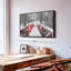 Impression sur toile rouge avec neige-1081991607