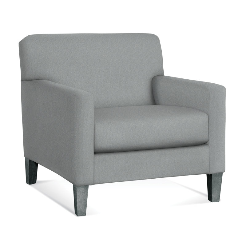 Tampa Armchair, Light Blue Performance Fabric; 0851-55, Frost White