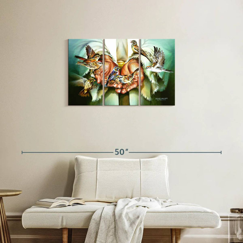 Adella Birds And Hands, 20" H x 33" W