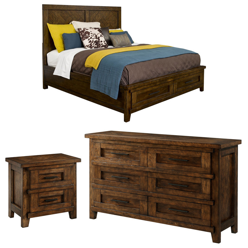 Pieceworks Solid Wood Piece Bedroom Set
