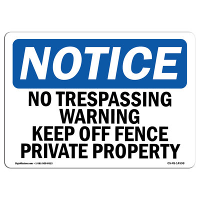 Panneau d'avertissement privé «Keep Trespassing»