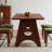 Retro living room Home rectangular dining table sets-105364639