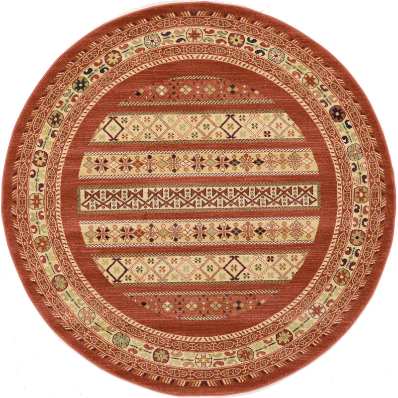 Jaeden Striped Indoor Rug, Round 6'1"