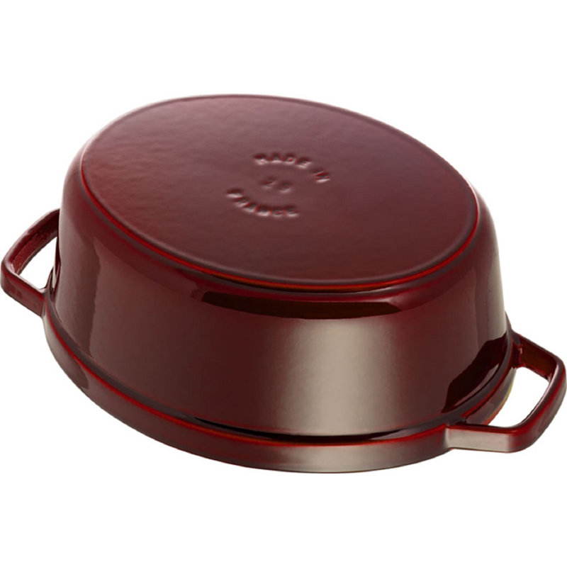 STAUB Oval Cast Iron Cocotte, Grenadine, 29cm