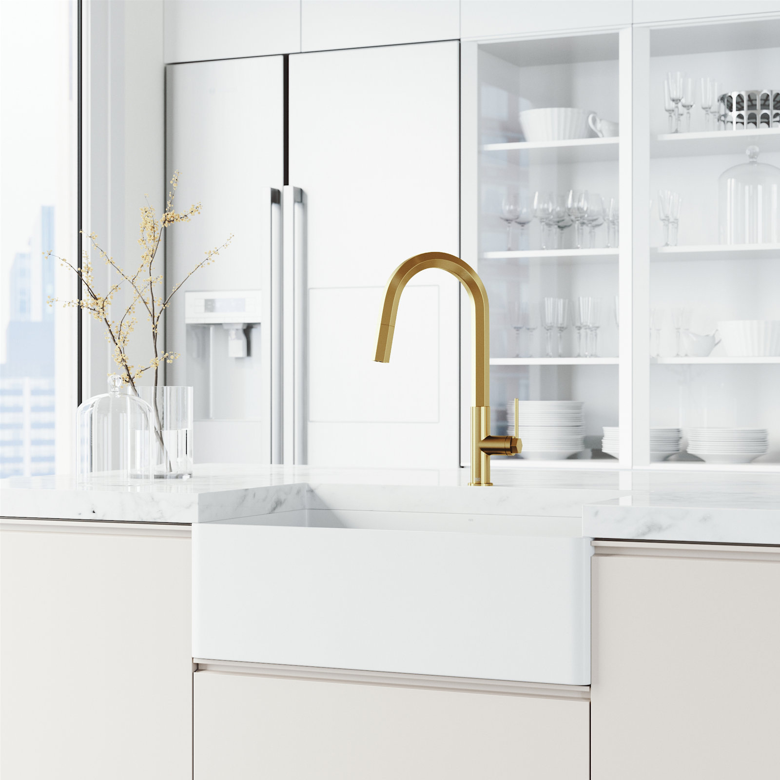 Hart Pull-Down Kitchen Faucet, Matte Brushed Gold