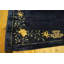 Minimalist Open Field Antique Chinese Navy Blue Room Size Peking Rug