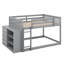 Lit superposé double au-dessus de double avec 4 tiroirs, 3 tablettes, structure de lit superposé en bois avec garde-corps, échelle-1672137078