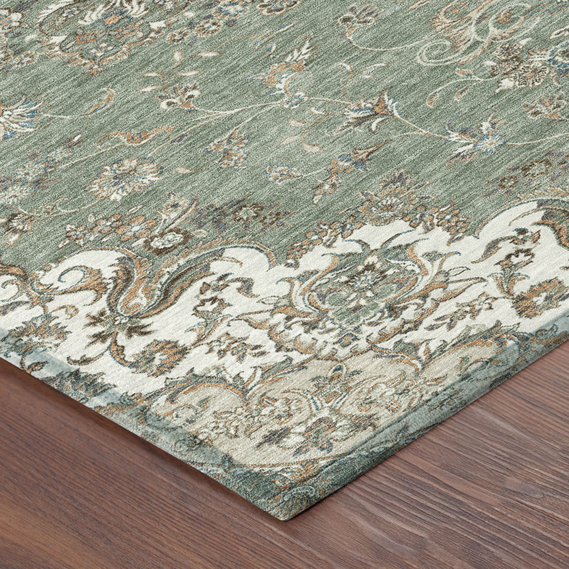 Machine Washable Indoor/Outdoor Chantille ACN2495 Global Rug, 2'6" x 3'10", Sage