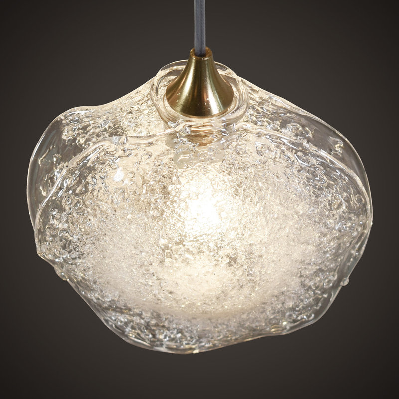 Crystal Glaze 21 - Light Cluster Pendant, 96" H x 26" W x 26" D, Frosted Clear, Oil Rubbed Bronze