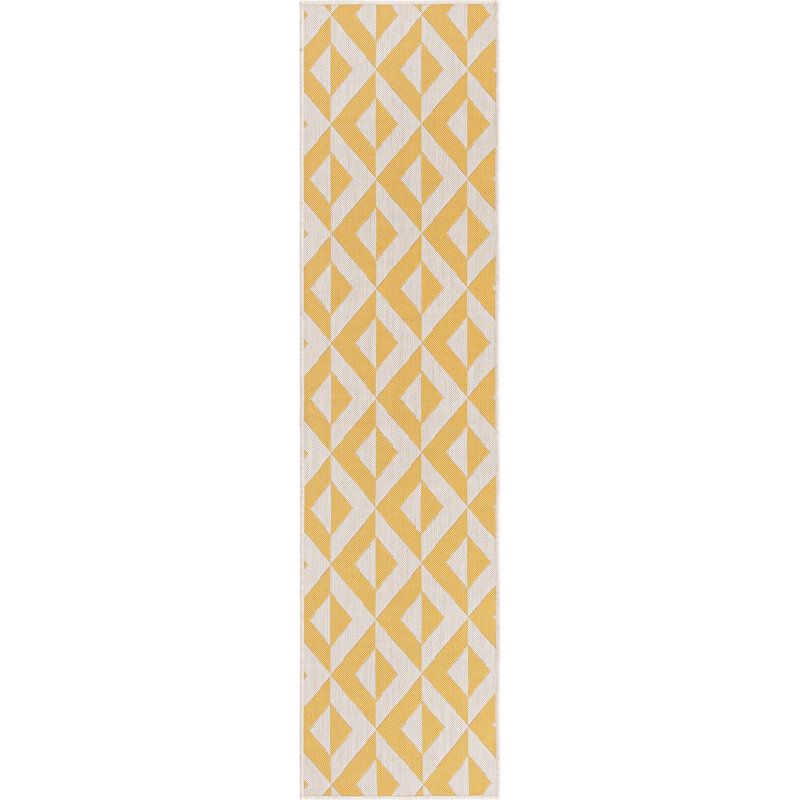 Geometric Indoor / Outdoor Rug, Runner 2' x 8'