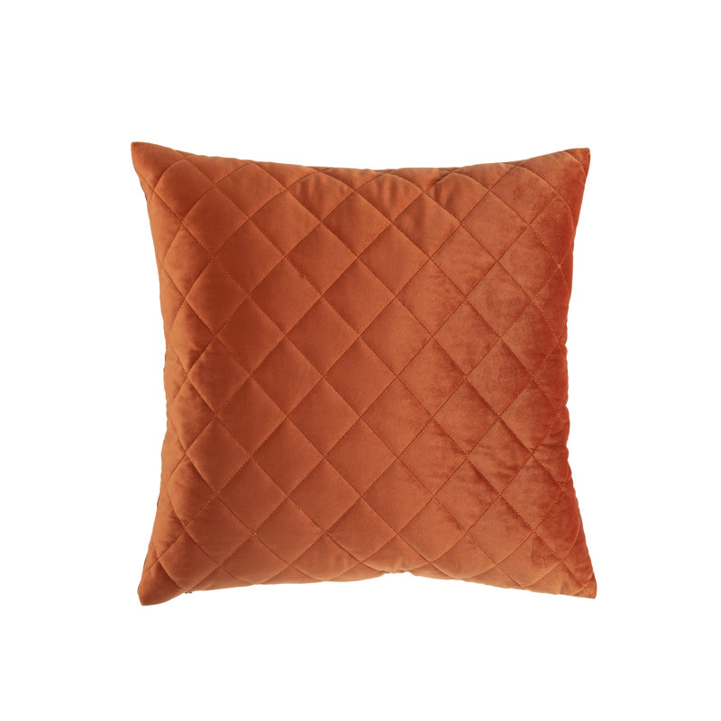  Feathers Geometric Square Throw, Orange