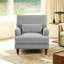 Upholstered Cotton Blend Armchair-1829530927