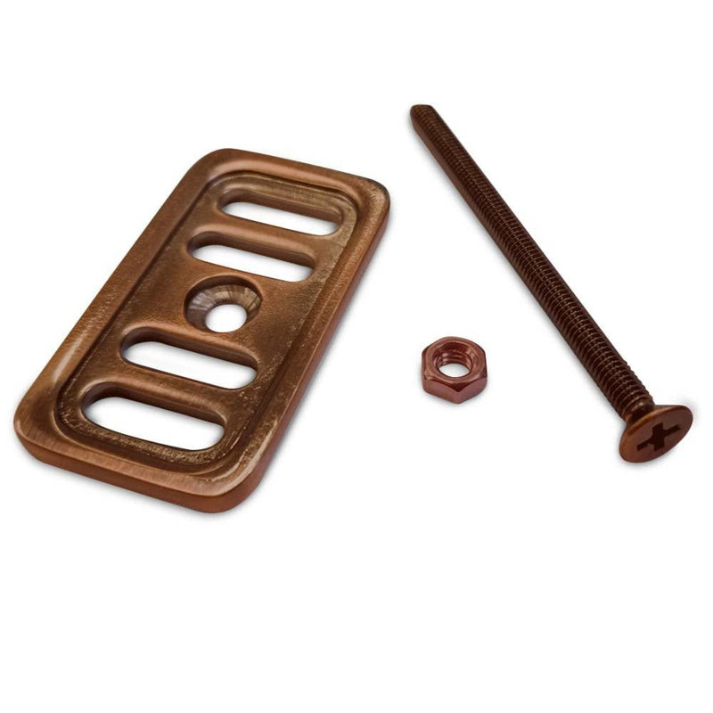 Astini, RAK, Rangemaster, Caple Square Ceramic Sink Overflow Cover Plate Collection, Brushed Copper