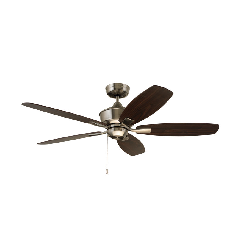 Ventilateur de plafond standard à 5 pales 52 po avec chaîne de traction et ensemble d'éclairage inclus Cashlyn