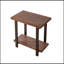 Table d'appoint en bois avec tablette ouverte
