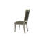Ensemble de 2 chaises d'appoint luxueuses rembourrées argentées capitonnées Luxury