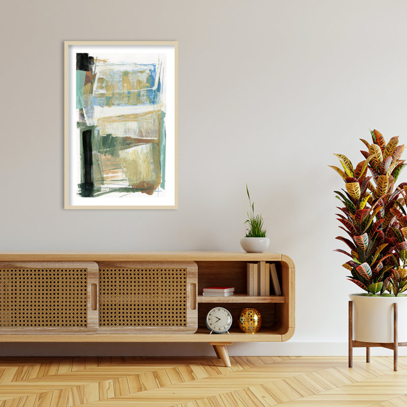 «Chromatique Planes» par Winnette, impression sur bois encadrée, H 41 po x l 28 po, Svelte naturel