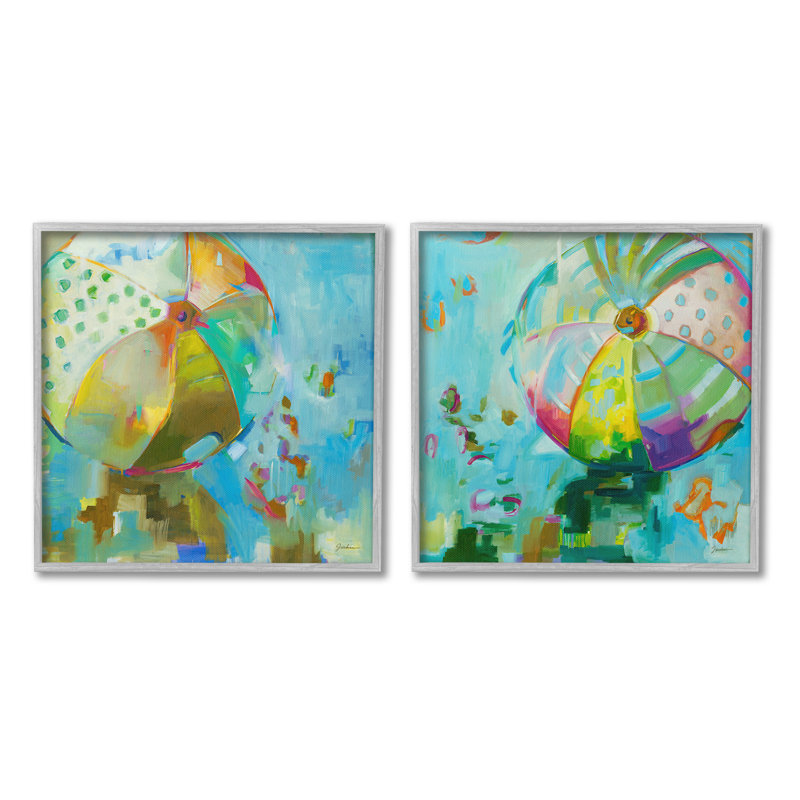 «Abstract Beach Balls Single Photo Frame» par Liz Jardine, 2 pièces sur toile, H 24 po x l 24 po