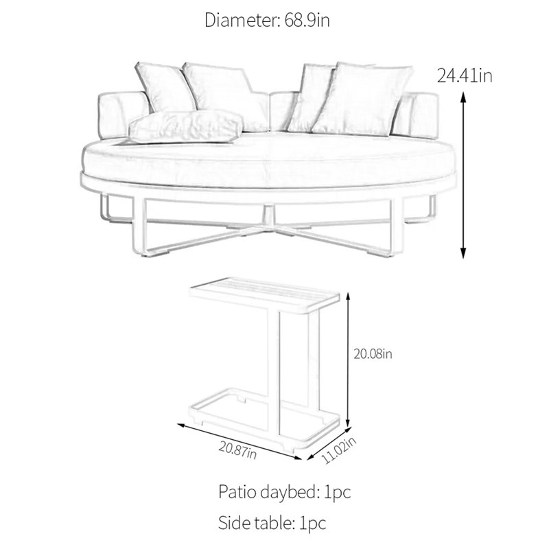 2 - Person Patio Conversation Set with Cushions