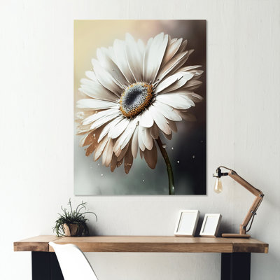 «White Gerbera Flowers II», reproduction sur toile