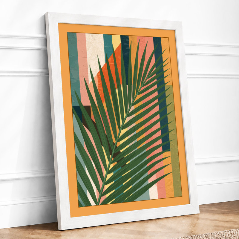 Fern Fronds In Green Botanical - Print, A4 - 29.7 x 21.0 cm, White