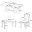 Chaise rustique 4 pièces avec banc, sièges de cuisine et de salle à manger, design en bois rustique-130569399-130569397