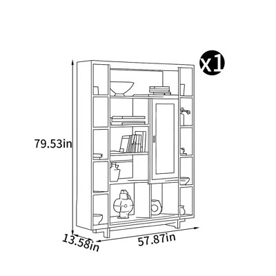 Middle and ancient style bookcase