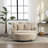 Upholstered Barrel Chair With Ottoman-100891572