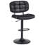 TILTON Swivel Upholstered Bar Stool with Iron Frame-1030640373
