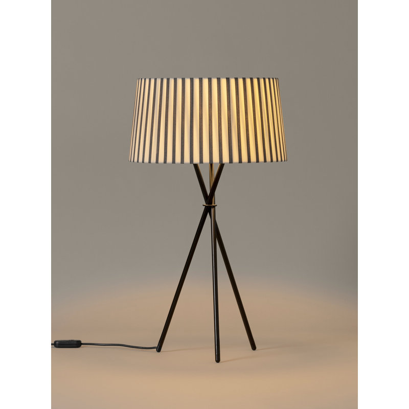 Metal Tripod Lamp, Black/White