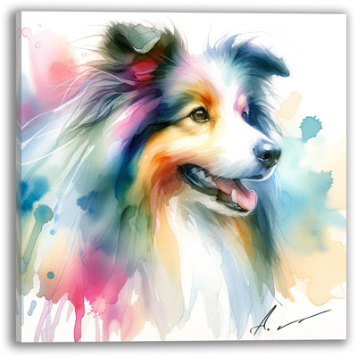" Watercolor Bliss Dog "
