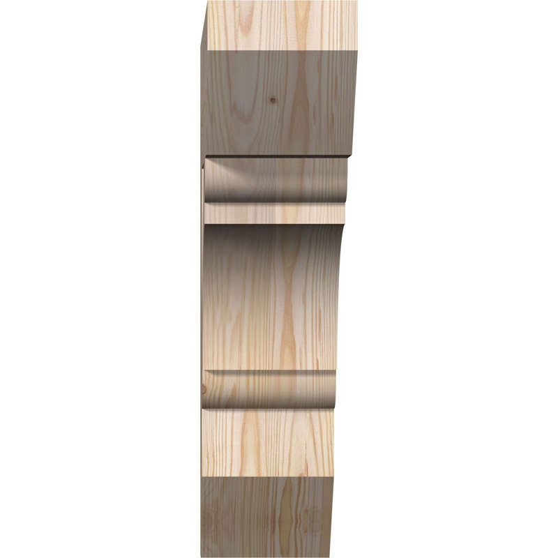 Support en bois / corbeau, Douglas (lisse), H 22 po x l 5,5 po x P 22 po