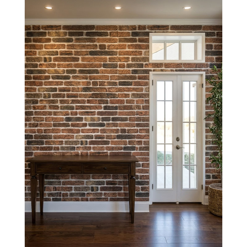 Panneaux muraux 3D en fausse brique, panneau mural décoratif en mousse légère pour l'intérieur et l'extérieur, résistant à l'eau, 20 po x 40 po (ensemble de 9), couvre 48 pieds carrés