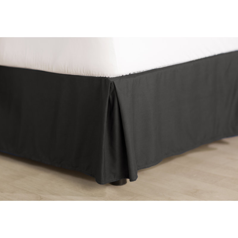 Jupe de lit en microfibre douce de 14 po Wayfair Basics® 1800 Series, Noir, Double