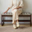 Banc de rangement rembourré pour chaussures