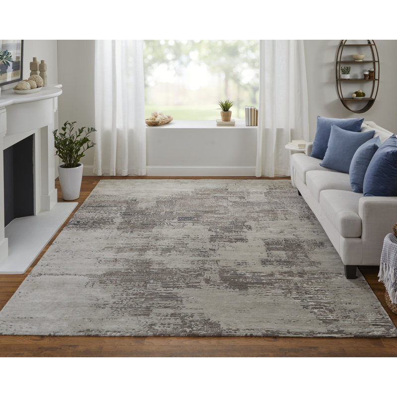 Gyanna Modern Abstract, 1'-6" X 1'-6" Swatch, Brown/Tan/Black, Rectangle 3'6" x 5'6"