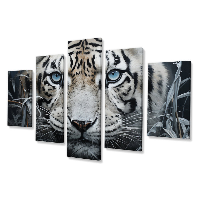 «Tiger Mysterious Watcher II» sur toile, reproduction de 5 pièces