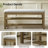 Upholstered Storage Bench with 2-Tier Shoe Rack-2009229105
