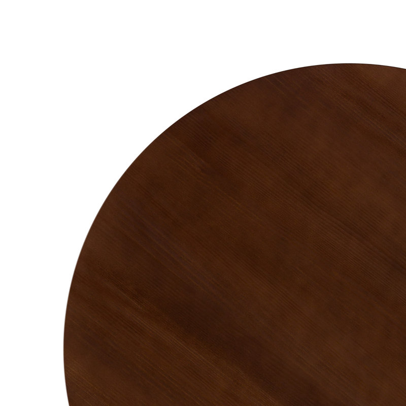 Table de salle à manger à piédestal en bois massif 47,5 po Johnovan, Brun