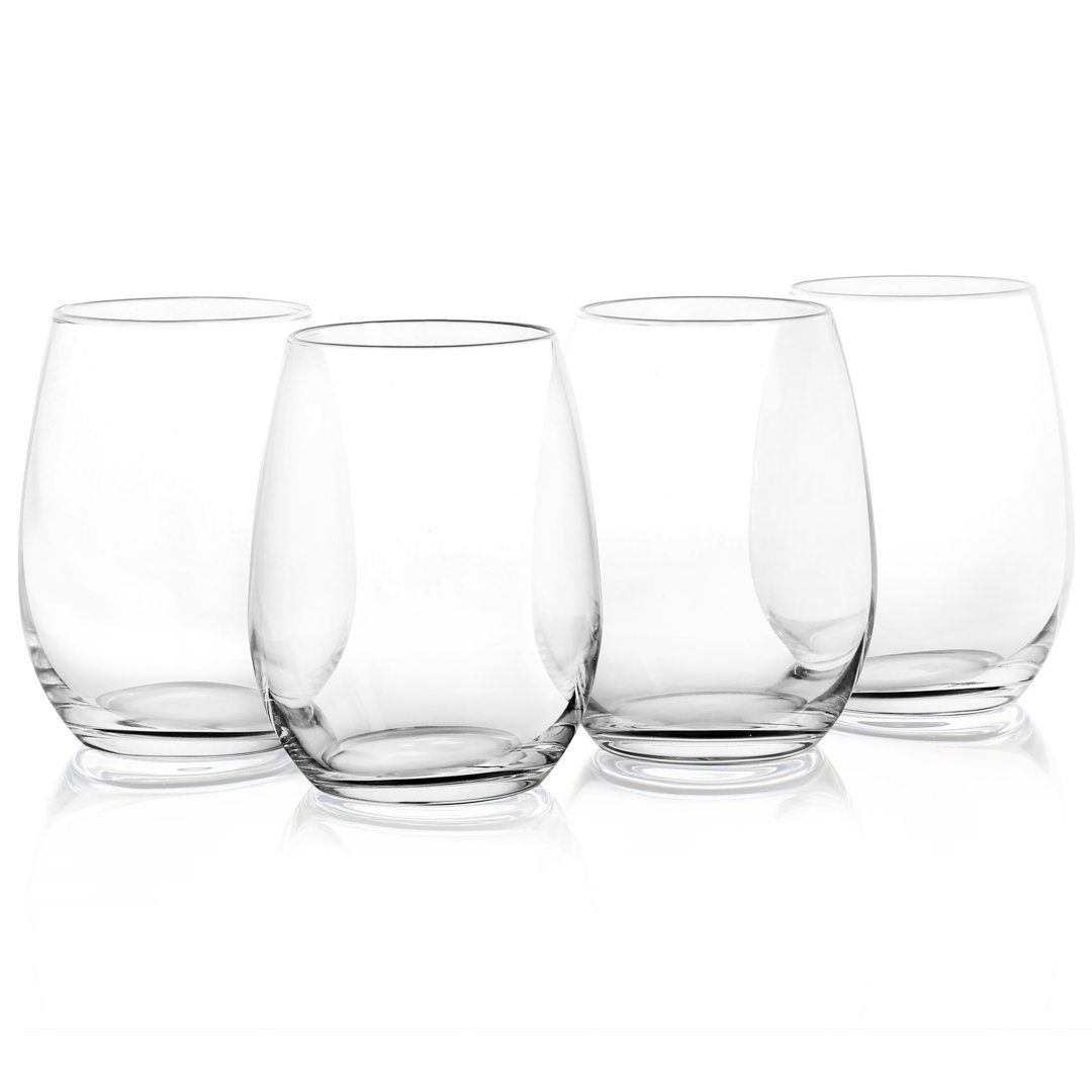 4 Piece 19 oz. Wine Glass Set Martha Stewart