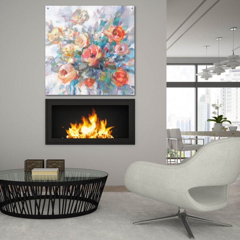  «Ode To Spring» par Danhui Nai, art mural en verre acrylique, 36 po x 36 po