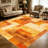 1PC Warm Tone Geometric Abstract Block Printed area rugs for Living Room, Soft, All seasons, Easy-maintain, Washable Indoor mat, Farmhouse suitable for Dining Room, Bedroom, Entryway, Home Office, Patio, Kitchen, Home Decor, Outdoor Decor.-1515420405