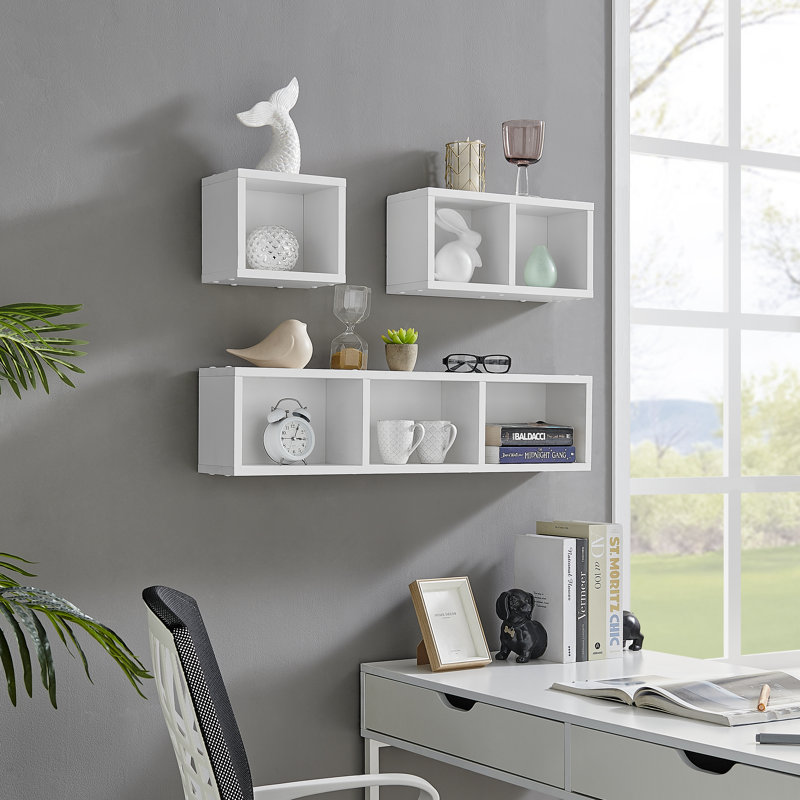 Ensemble de 3 tablettes murales Bayala, Blanc