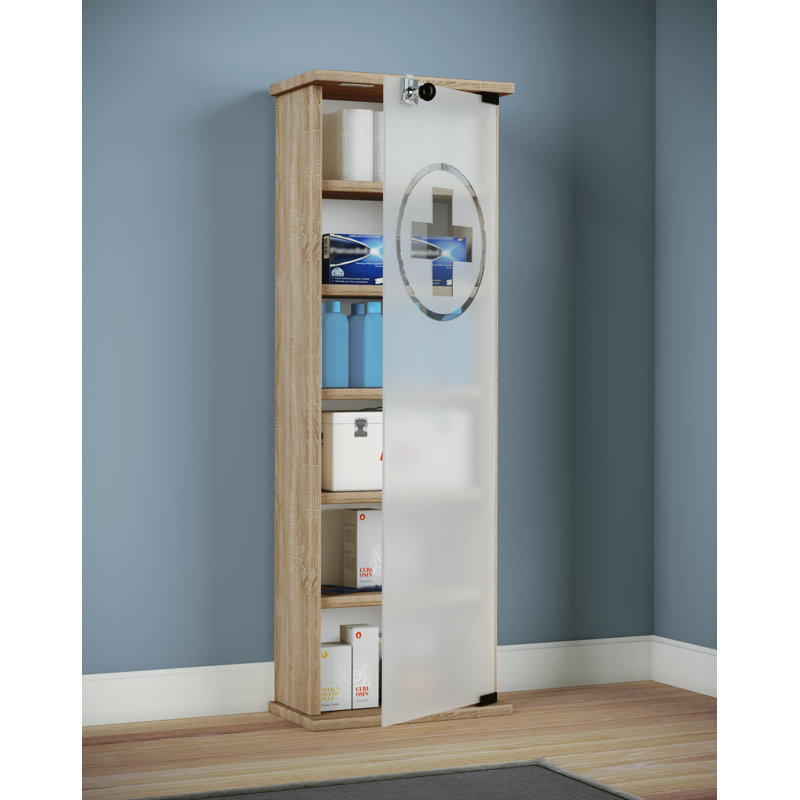 Quovadis Mirrored Medicine Cabinet, Sonoma Oak