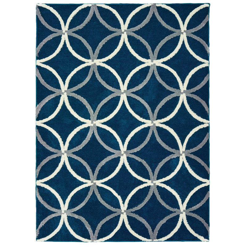 Tapis denim / bleu Alhambra, Rectangle 1 pi 10 po x 3 pi