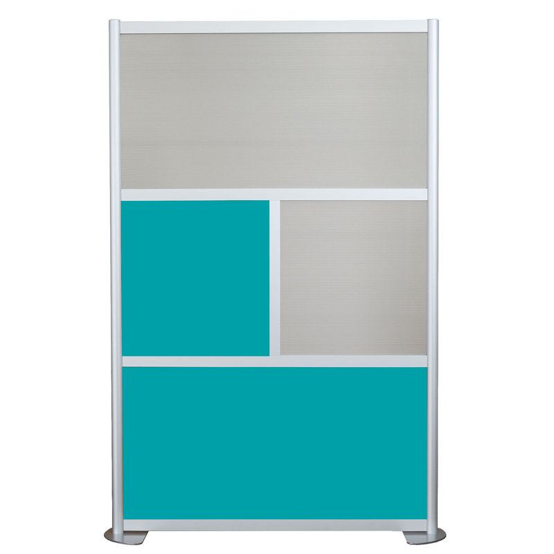 Cloisons de bureau modernes 4 panneaux Orrie, Sarcelle, Standard