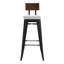Ahmauri Upholstered Counter Stool with Metal Frame-561991745