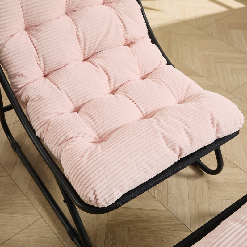 Méridienne avec repose-pieds, Rose
