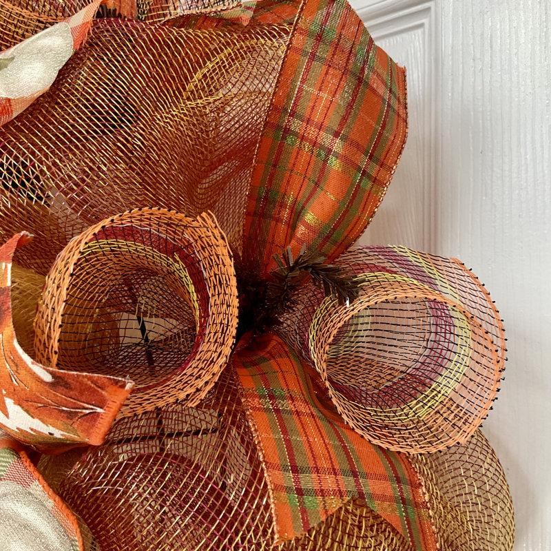 Couronne de bienvenue d'automne avec personnalisation disponible, Oui